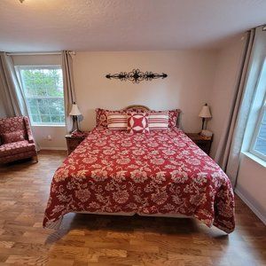 10pc Ralph Lauren Chaps KING French Riviera Comforter Set includes 4 window trea